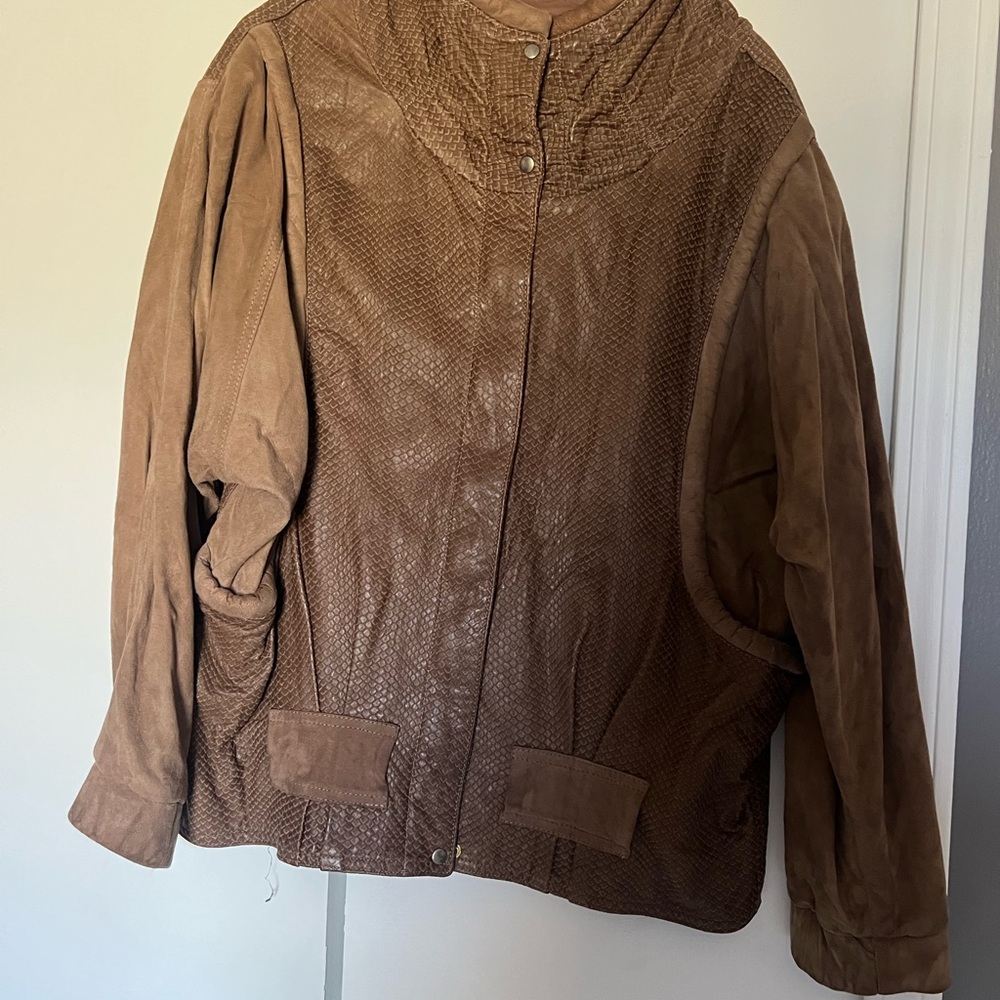 Vintage Elegant Brown Leather Women's Jacket